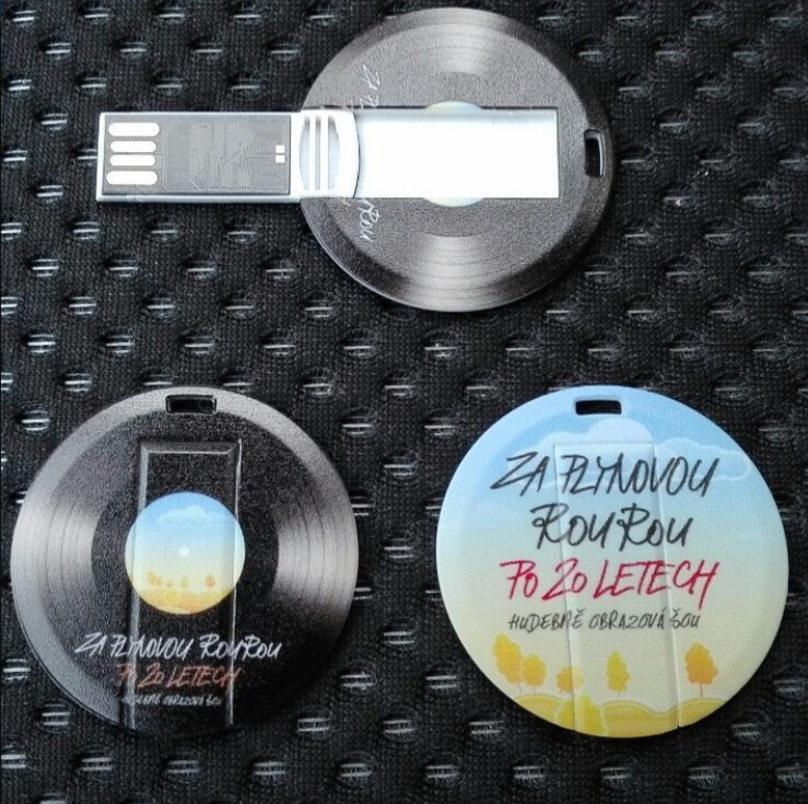 kulatý reklamní flash disk pro plnobarevný potisk