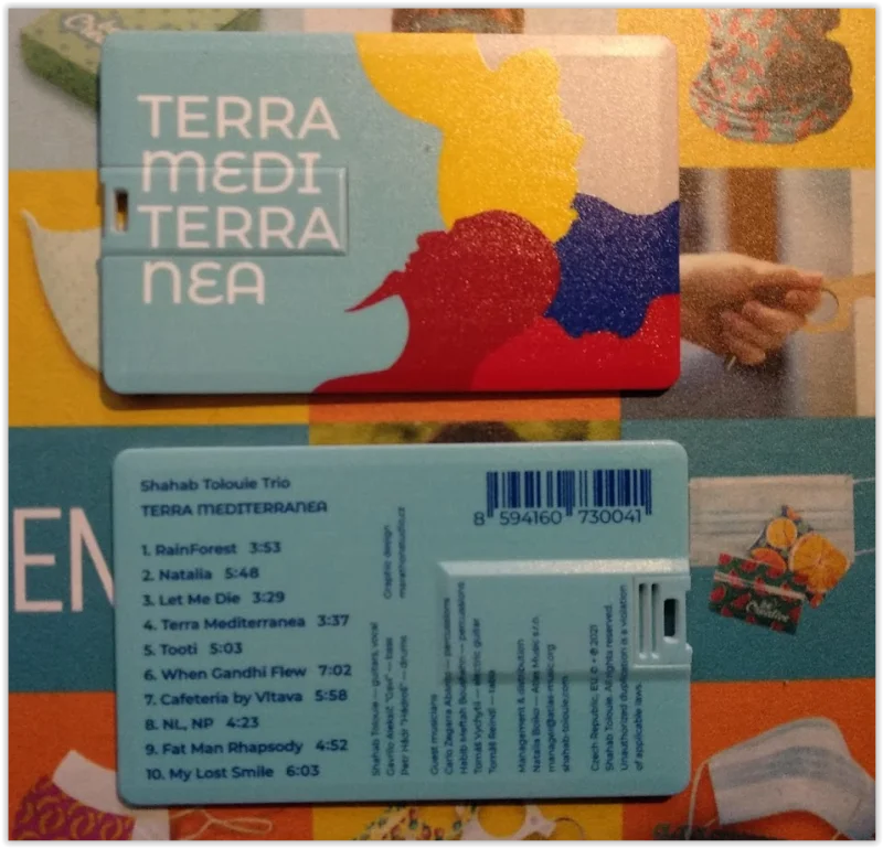 Ukázka potisku karty - USB disk jako hudební album s MP3