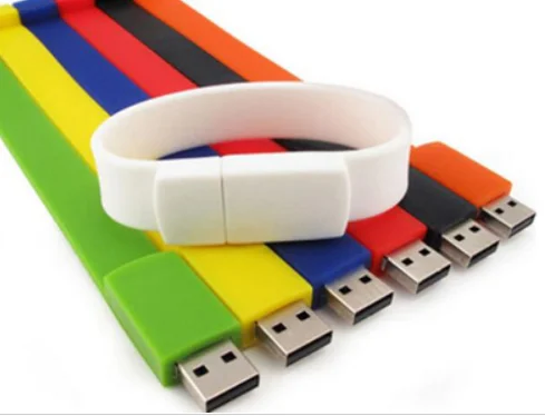 USB náramky - Plastové náramky mohou obsahovat i flash disk, dodáme s vlastním potiskem i daty...
