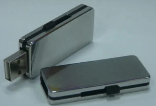 Výsuvný kovový USB flash disk, pro reklamní laser
